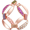 Armband roségold verziert mit Kristallen von Swarovski® bunt