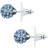 Ohrstecker verziert mit Kristallen von Swarovski® blau