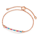 Armband roségold verziert mit Kristallen von Swarovski® bunt