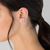 3er Set Ohrstecker verziert mit Kristallen von Swarovski® bunt