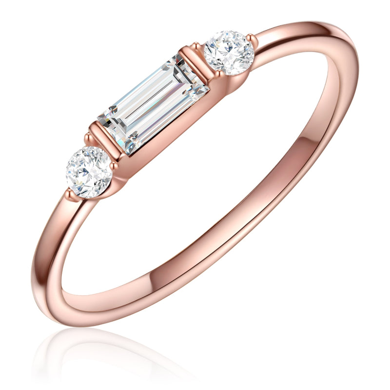 Ring roségold verziert mit Kristallen von Swarovski® weiß