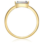 Ring gelbgold verziert mit Kristallen von Swarovski® weiß