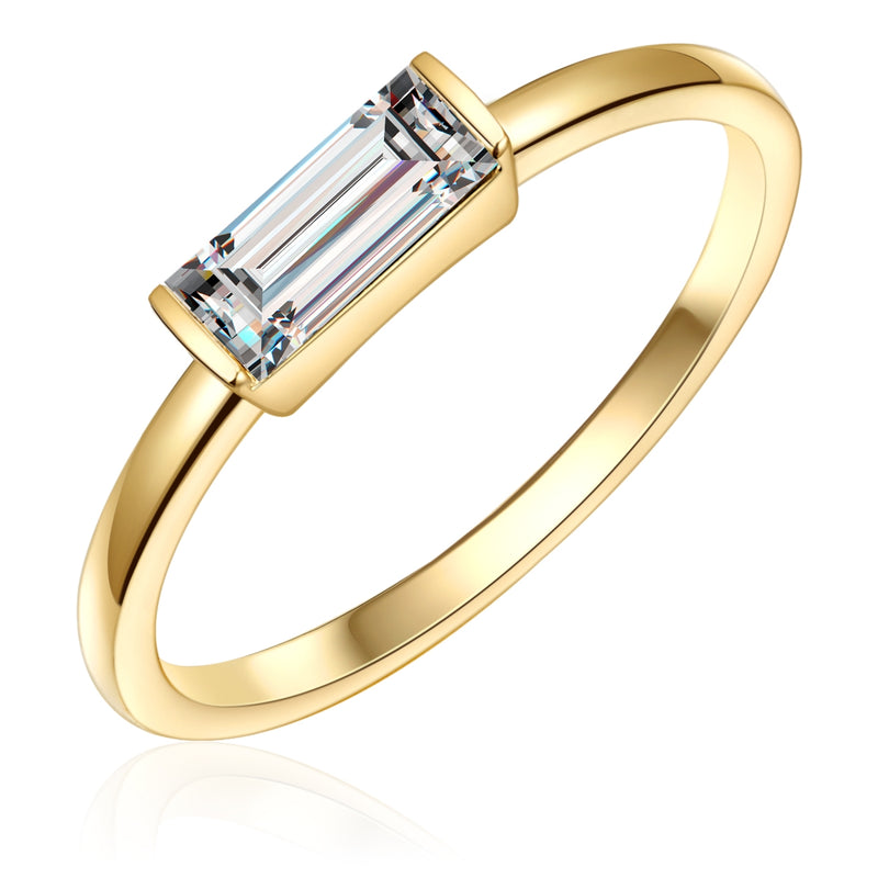 Ring gelbgold verziert mit Kristallen von Swarovski® weiß