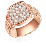 Ring roségold verziert mit Kristallen von Swarovski® weiß