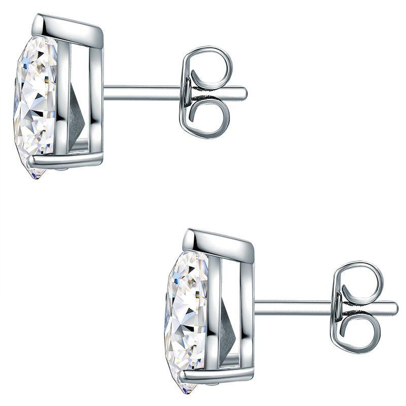 Ohrstecker verziert mit Kristallen von Swarovski® weiß