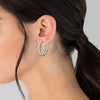Creolen verziert mit Kristallen von Swarovski® weiß