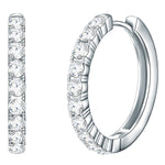 Creolen verziert mit Kristallen von Swarovski® weiß