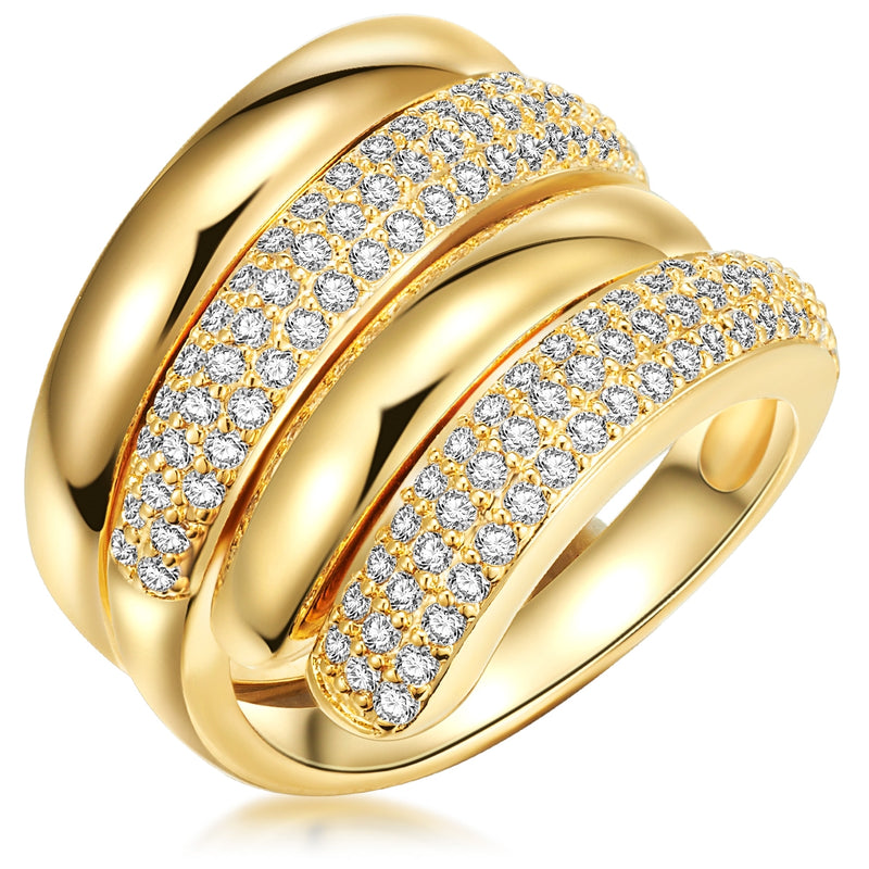 Ring gelbgold Zirkonia weiß