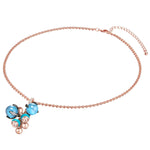 Kette mit Anhänger roségold verziert mit Kristallen von Swarovski® weiß