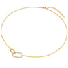Kette mit Anhänger gelbgold verziert mit Kristallen von Swarovski® weiß