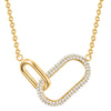 Kette mit Anhänger gelbgold verziert mit Kristallen von Swarovski® weiß