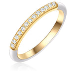 Ring gelbgold verziert mit Kristallen von Swarovski® weiß