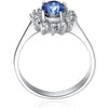 Ring verziert mit Kristallen von Swarovski® blau weiß