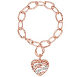 Armband roségold verziert mit Kristallen von Swarovski® weiß