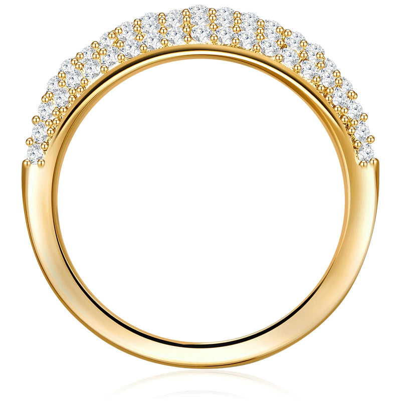 Ring gelbgold verziert mit Kristallen von Swarovski® weiß