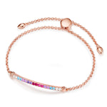 Armband roségold verziert mit Kristallen von Swarovski® bunt