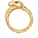 Ring gelbgold verziert mit Kristallen von Swarovski® weiß