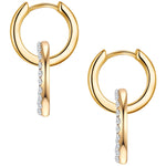 Ohrhänger gelbgold verziert mit Kristallen von Swarovski®