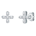Ohrstecker verziert mit Kristallen von Swarovski® weiß